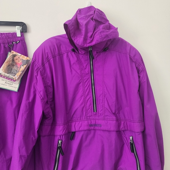Vintage Obermeyer Purple Ski/  Windbreaker Set Size Jacket Large / Pants Size 10 - Picture 3 of 16